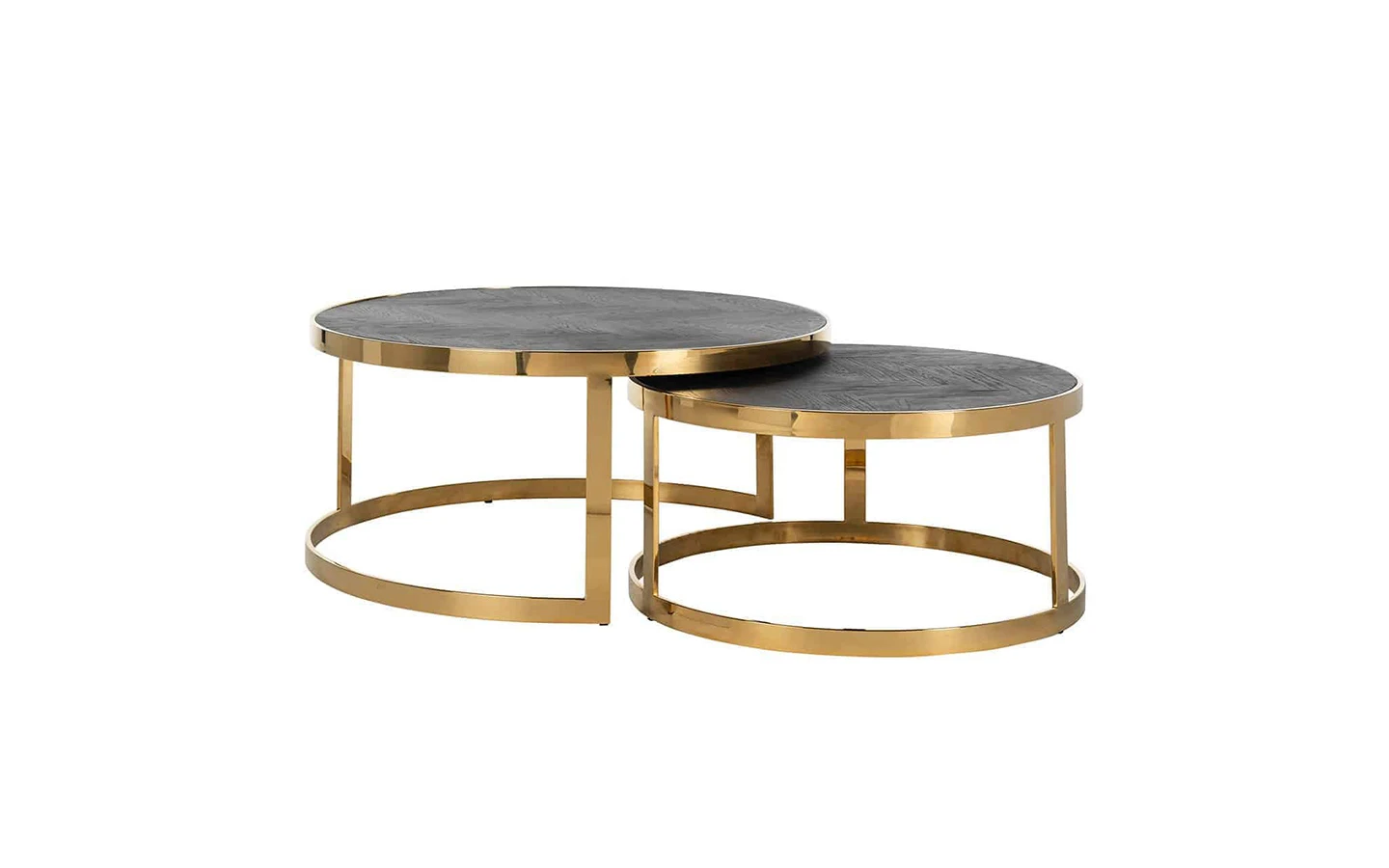 Холна маса BLACKBONE GOLD, Сет от 2 Richmond Interiors - 1 - Stolbg.com