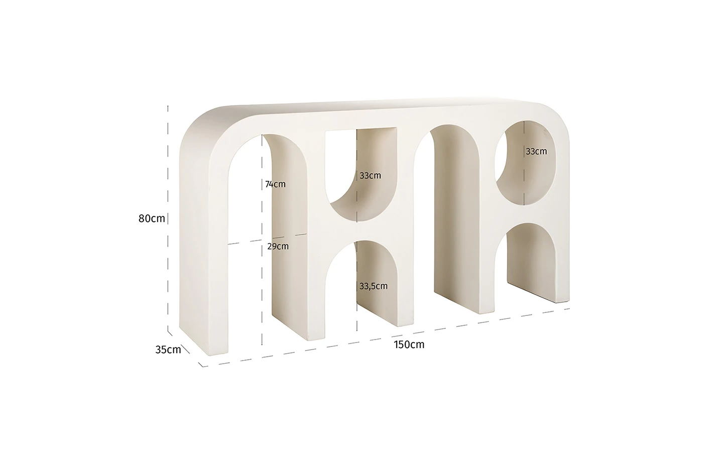 Конзолна маса BLOOMSTONE 150x80 Richmond Interiors - 4 - Stolbg.com