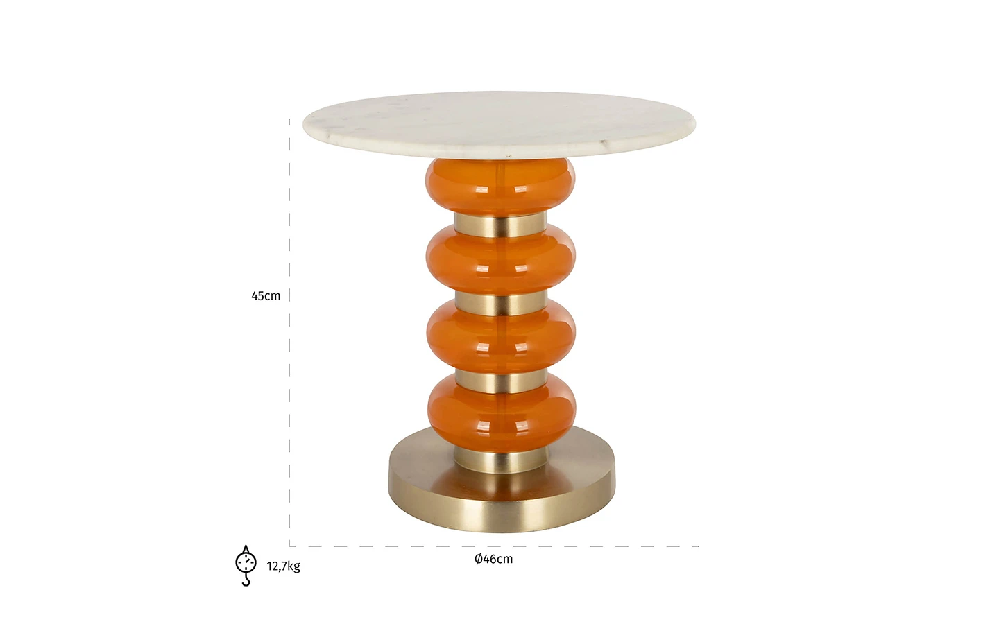 Помощна маса BOANN ORANGE Richmond Interiors - 3 - Stolbg.com