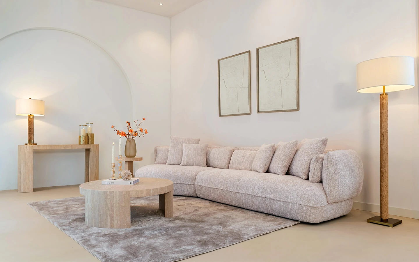 Конзолна маса BILTMORE ITALIAN TRAVERTINE Richmond - 8 - stolbg.com