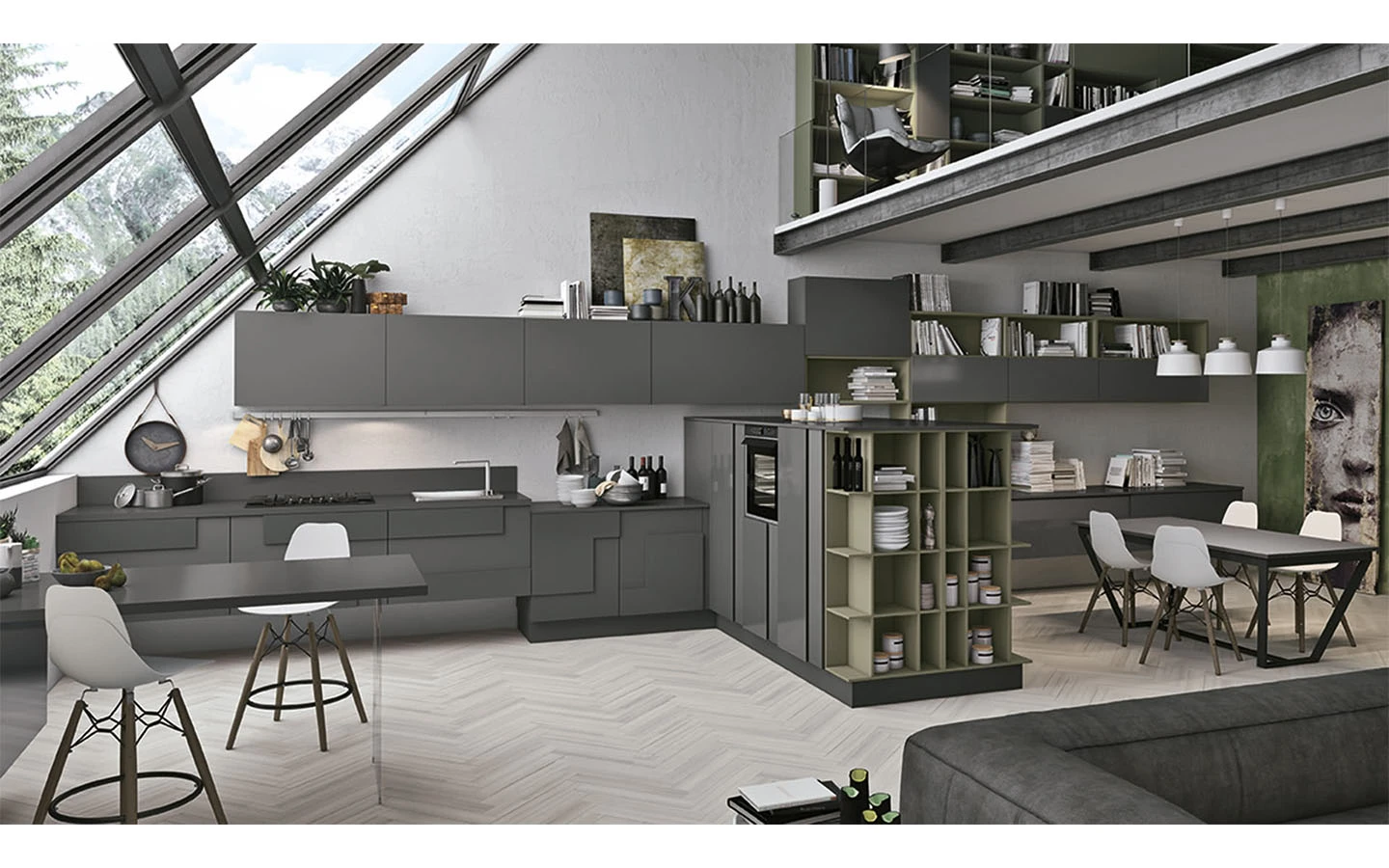 Кухня CREATIVA LUBE Cucine Композиция 5 - 1 - Stolbg.com