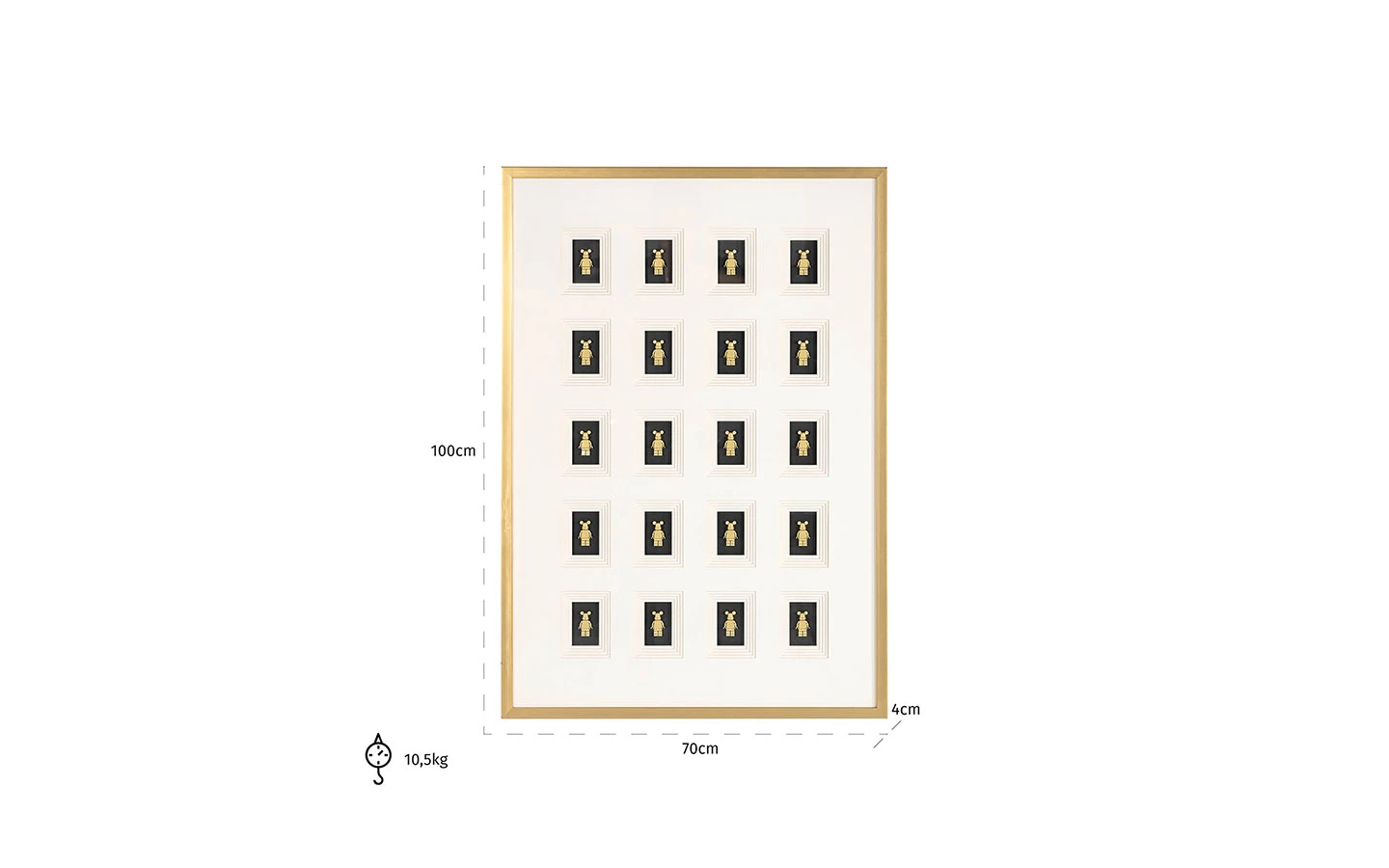 Стенна декорация BEAR BLOCK 3D Richmond Interiors - 3 - Stolbg.com