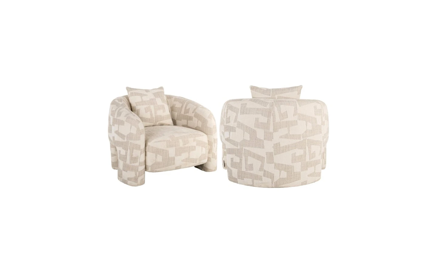 Кресло TUSCANY BEIGE GRAFFIC Richmond Interiors - 1 - Stolbg.com