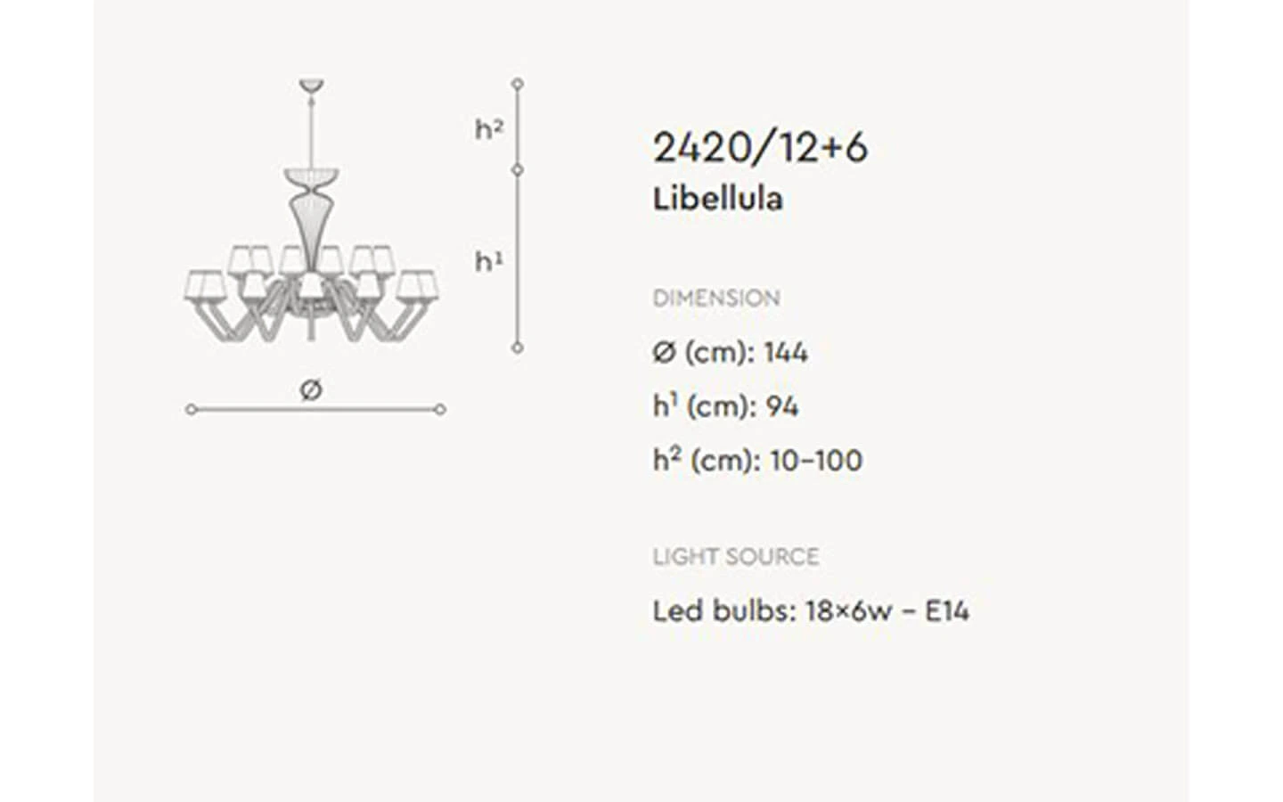 Висящо осветително тяло LIBELLULA ITALAMP - 12 - Stolbg.com