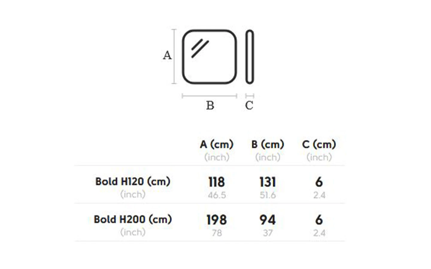 Огледало BOLD H120 MIDJ - 4 - Stolbg.com