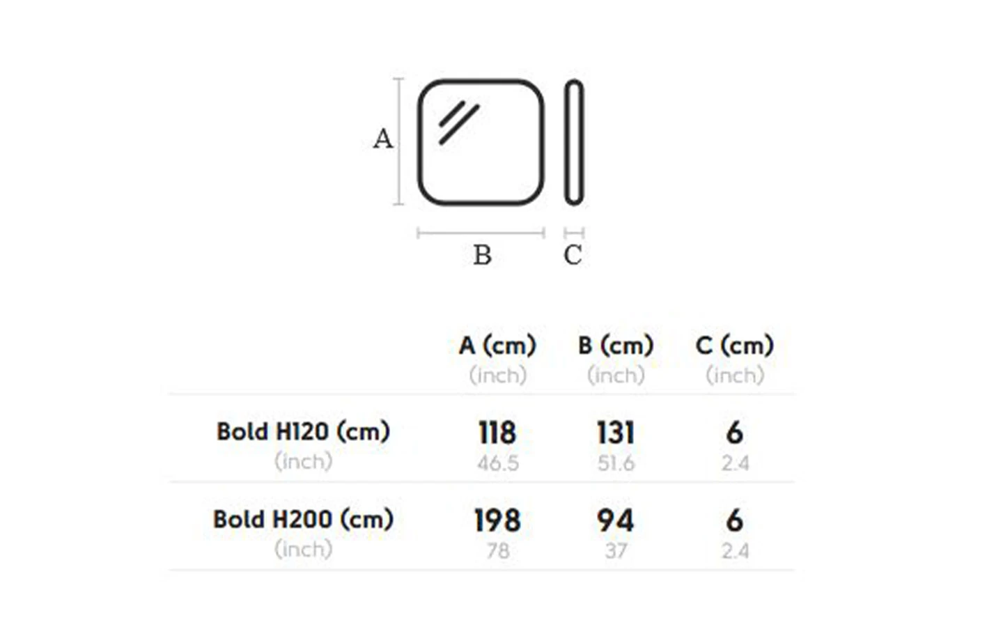Огледало BOLD H200 MIDJ - 4 - Stolbg.com