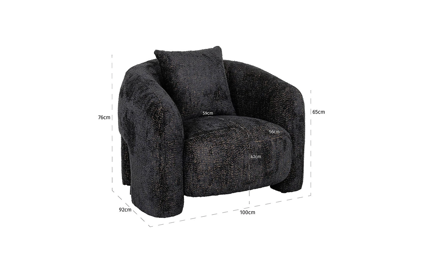 Кресло MILANIA BLACK Richmond Interiors - 10 - Stolbg.com