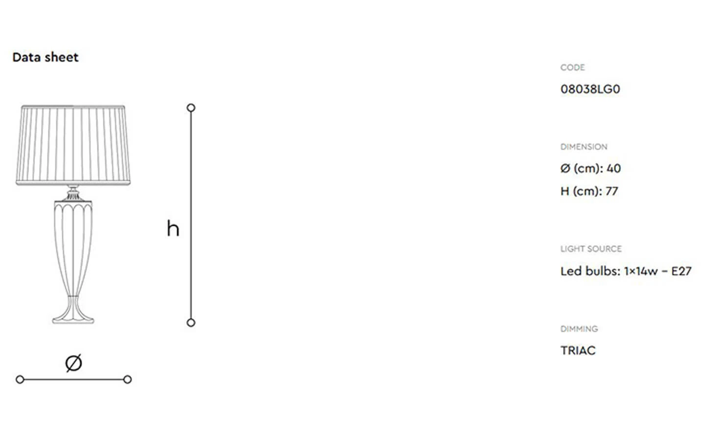 Настолна лампа 8038/LG ITALAMP - 3 - Stolbg.com