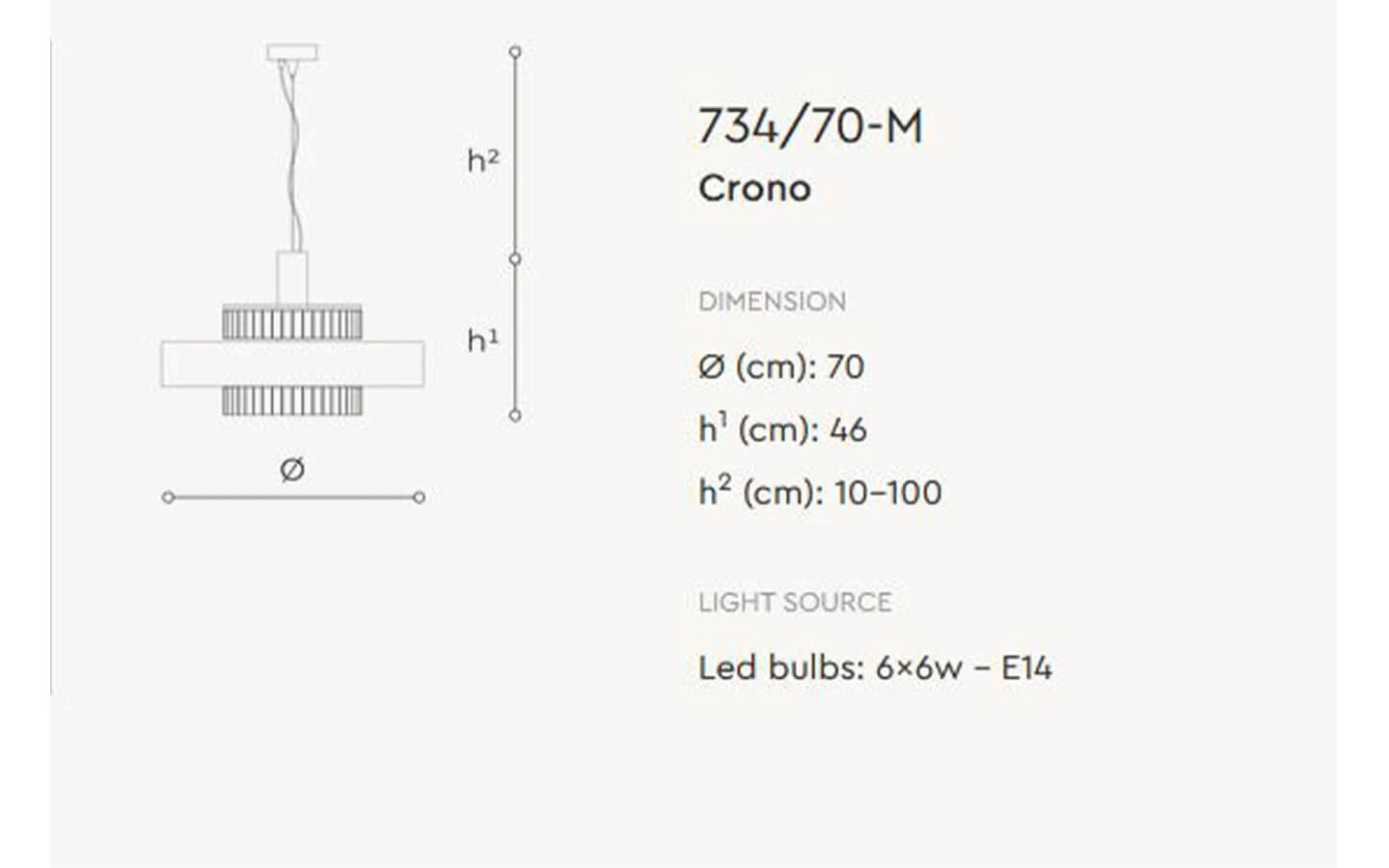 Висящо осветително тяло CRONO ITALAMP - 5 - Stolbg.com