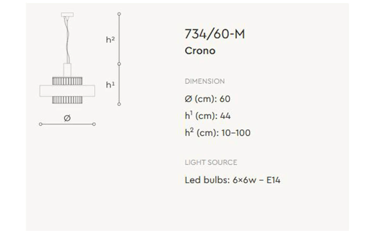 Висящо осветително тяло CRONO ITALAMP - 6 - Stolbg.com