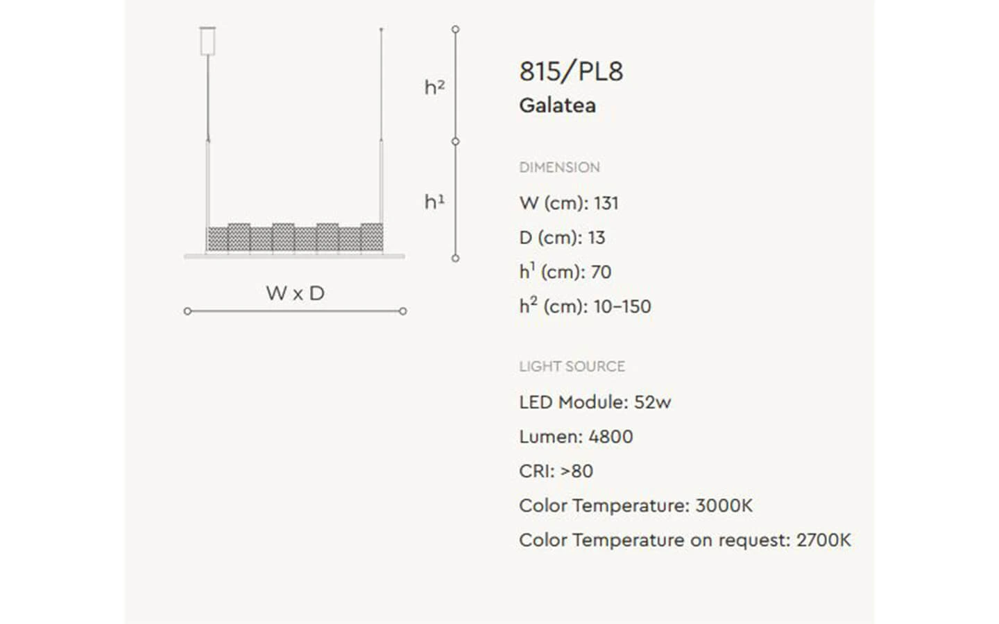 Висящо осветително тяло GALATEA LED ITALAMP - 8 - Stolbg.com