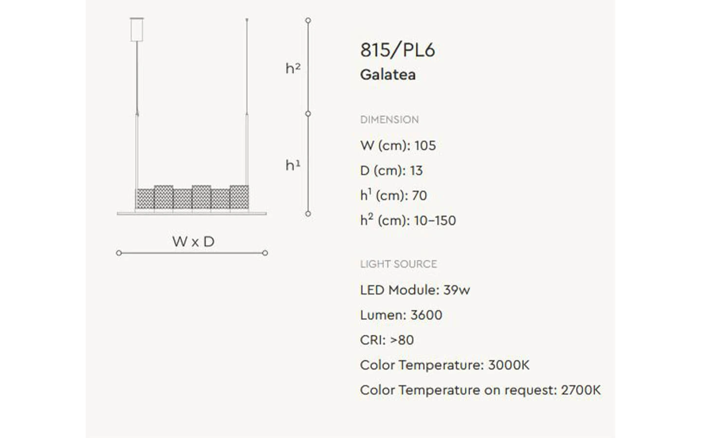Висящо осветително тяло GALATEA LED ITALAMP - 9 - Stolbg.com