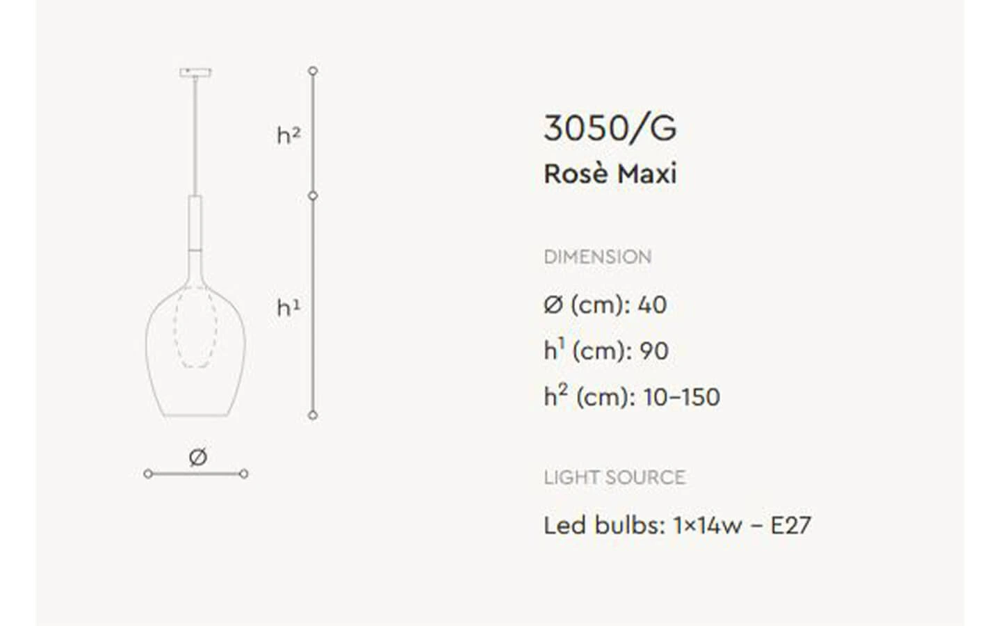 Висящо осветително тяло ROSE MAXI ITALAMP - 4 - Stolbg.com