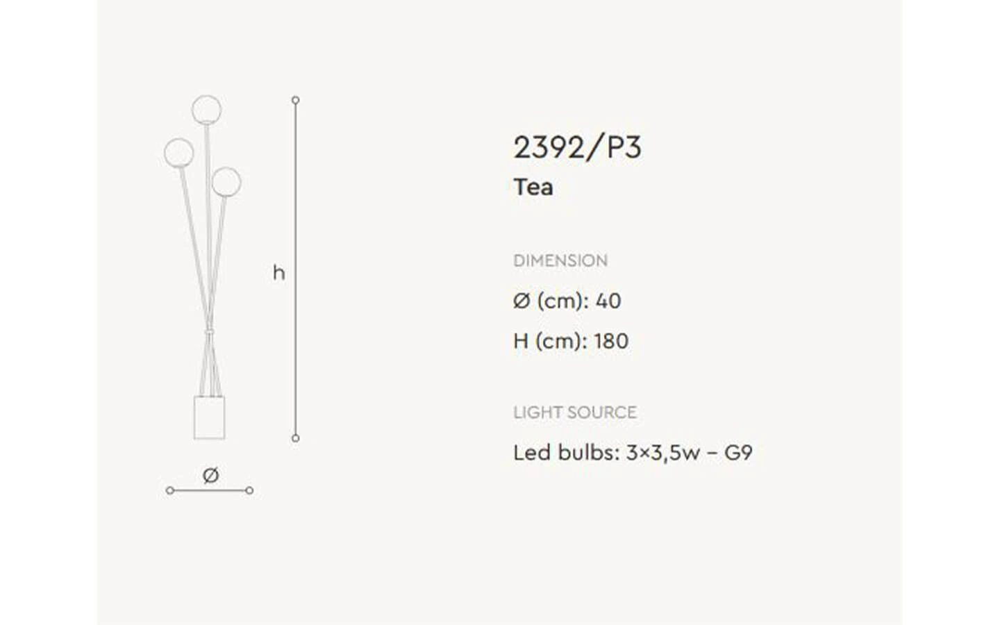 Лампион TEA ITALAMP - 4 - Stolbg.com