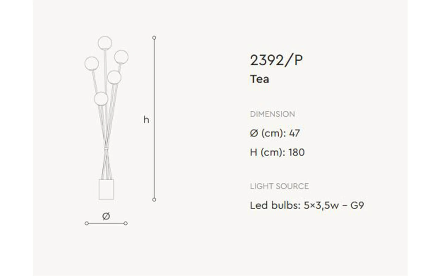 Лампион TEA ITALAMP - 5 - Stolbg.com