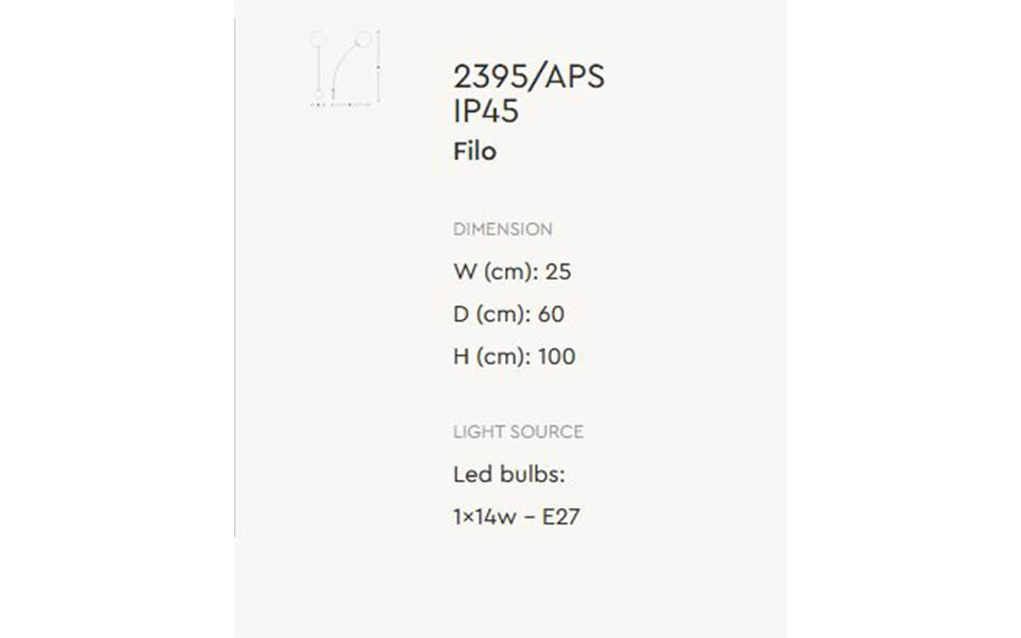 Аплик FILO 2395/APS ITALAMP - 4 - Stolbg.com