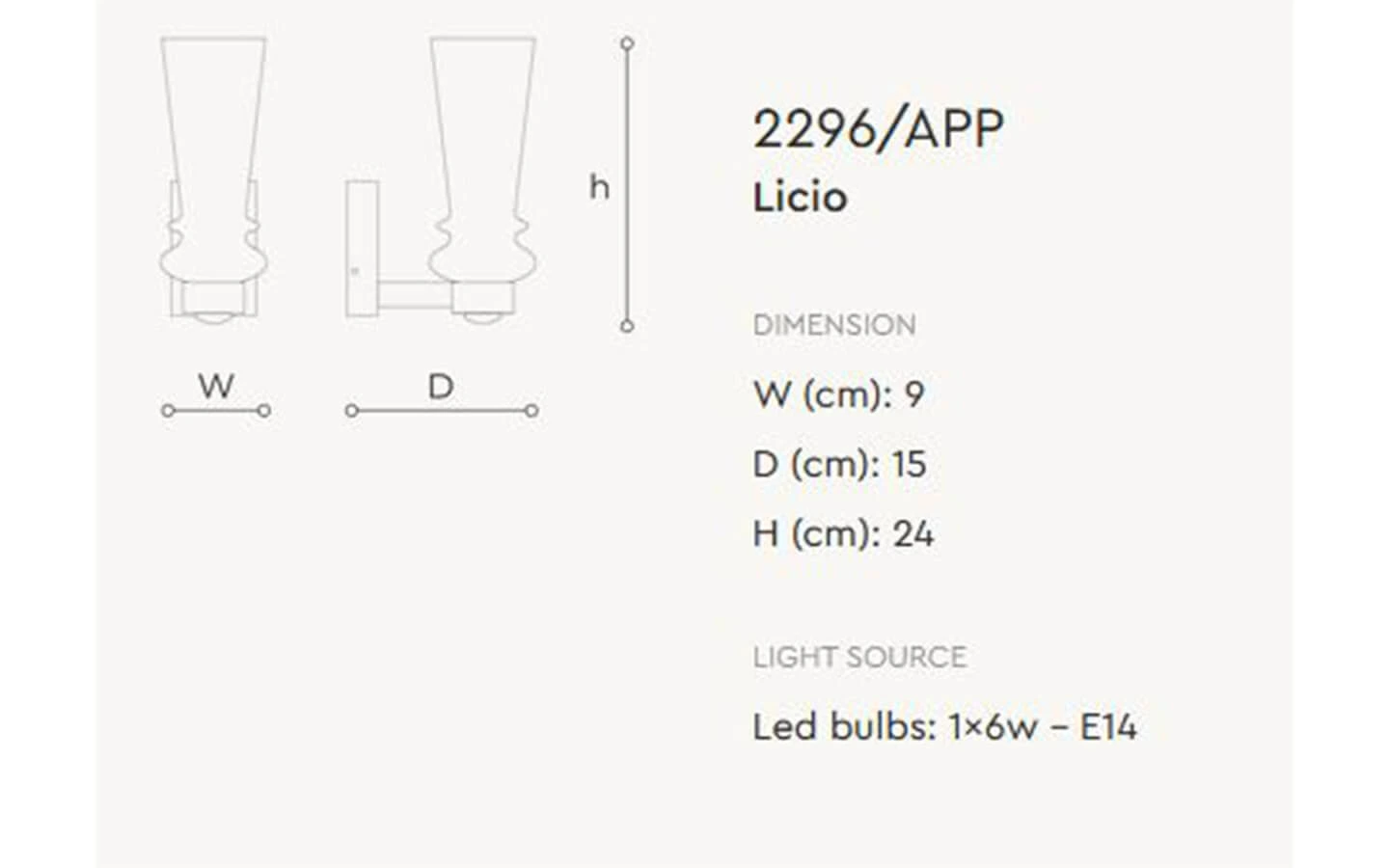Аплик LICIO ITALAMP - 9 - Stolbg.com