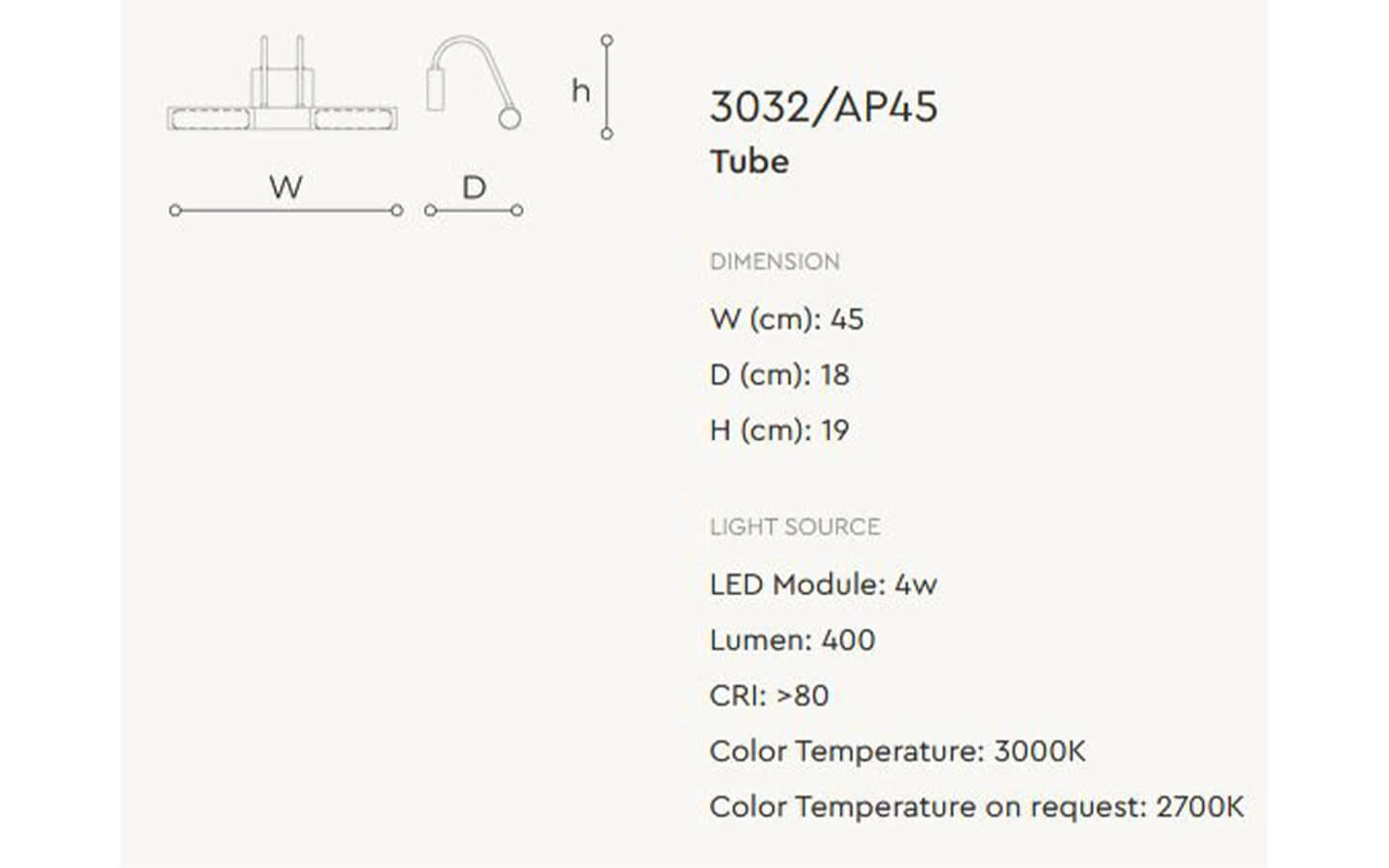 Аплик TUBE LED ITALAMP - 6 - Stolbg.com