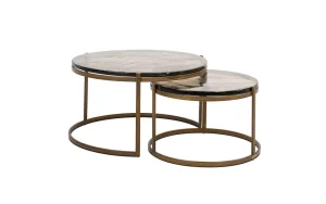 Холна маса CLEO GOLD, Сет от 2 Richmond Interiors - 1 - Stolbg.com