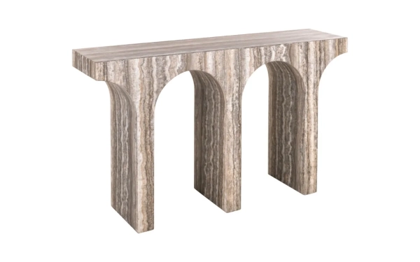 Конзолна маса DULCE GREY FAUX TRAVERTINE Richmond - 1 - stolbg.com