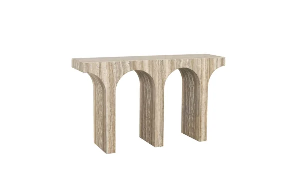 Конзолна маса DULCE GREY FAUX TRAVERTINE Richmond Interiors - 1 - Stolbg.com