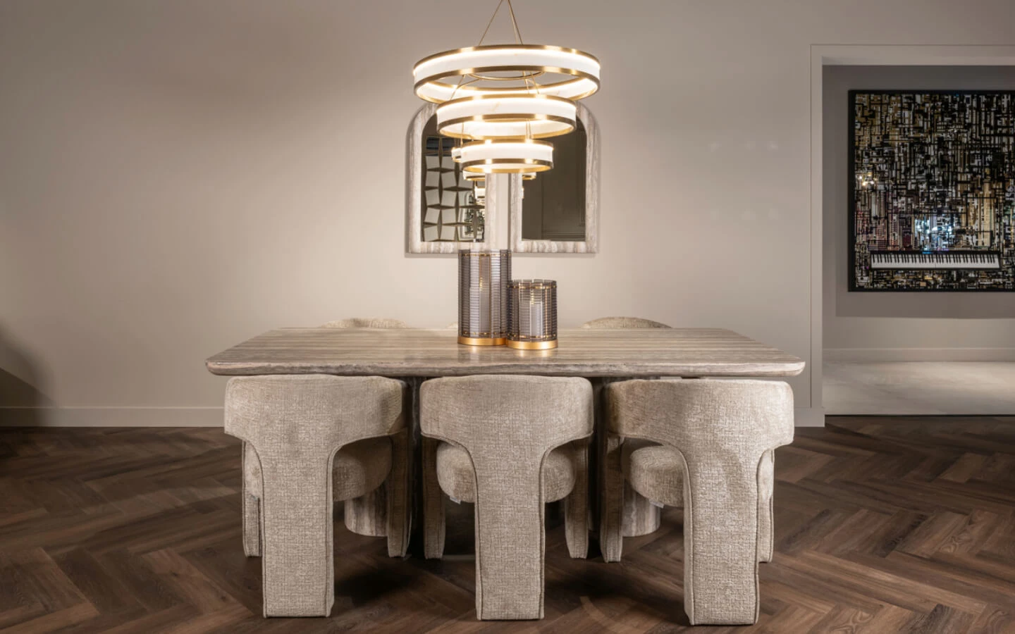 Маса DENIZLY GREY 225 FAUX TRAVERTINE Richmond - 10 - stolbg.com