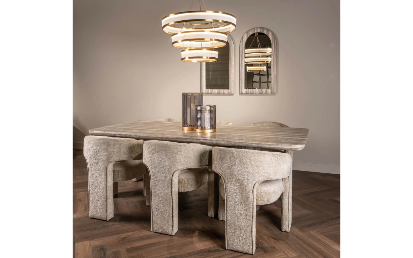 Маса DENIZLY GREY 225 FAUX TRAVERTINE Richmond - 7 - stolbg.com