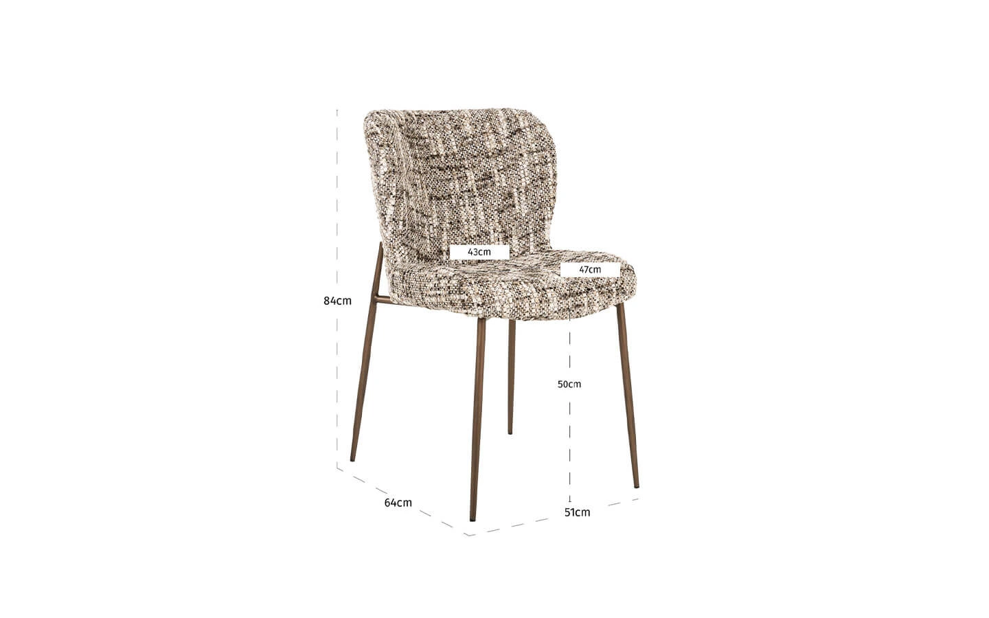 Стол ODARBY BROWN OMARA, Сет от 2 Richmond Interiors - 9 - Stolbg.com