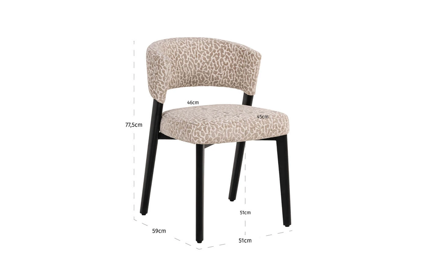 Стол ZENO BEIGE LEOPARD Richmond - 10 - stolbg.com