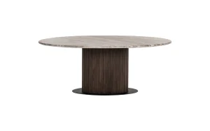 Маса RASFORD DARK BROWN OVAL 200 Richmond Interiors - 1 - Stolbg.com