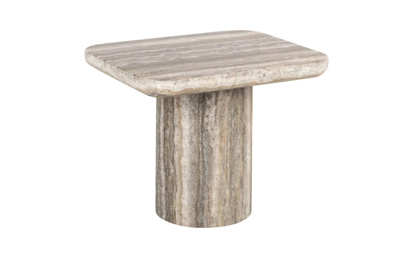 Помощна маса DENIZLY GREY FAUX TRAVERTINE Richmond Interiors - 1 - Stolbg.com