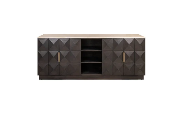 Шкаф CLAREMONT BROWN 4-DOORS 2-SHELVES Richmond Interiors - 1 - Stolbg.com