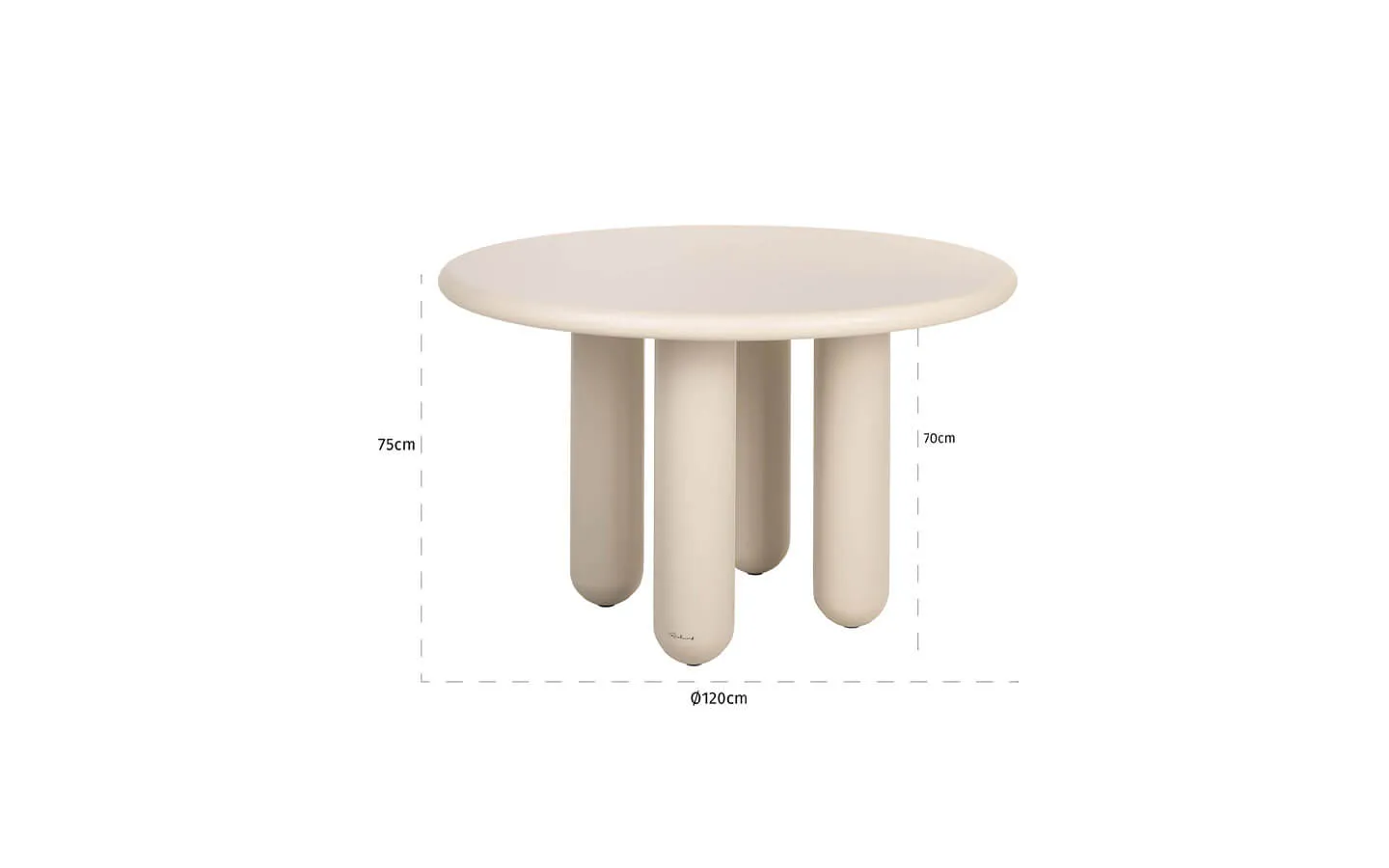Маса CALMA BEIGE Ø120 Richmond Interiors - 4 - Stolbg.com