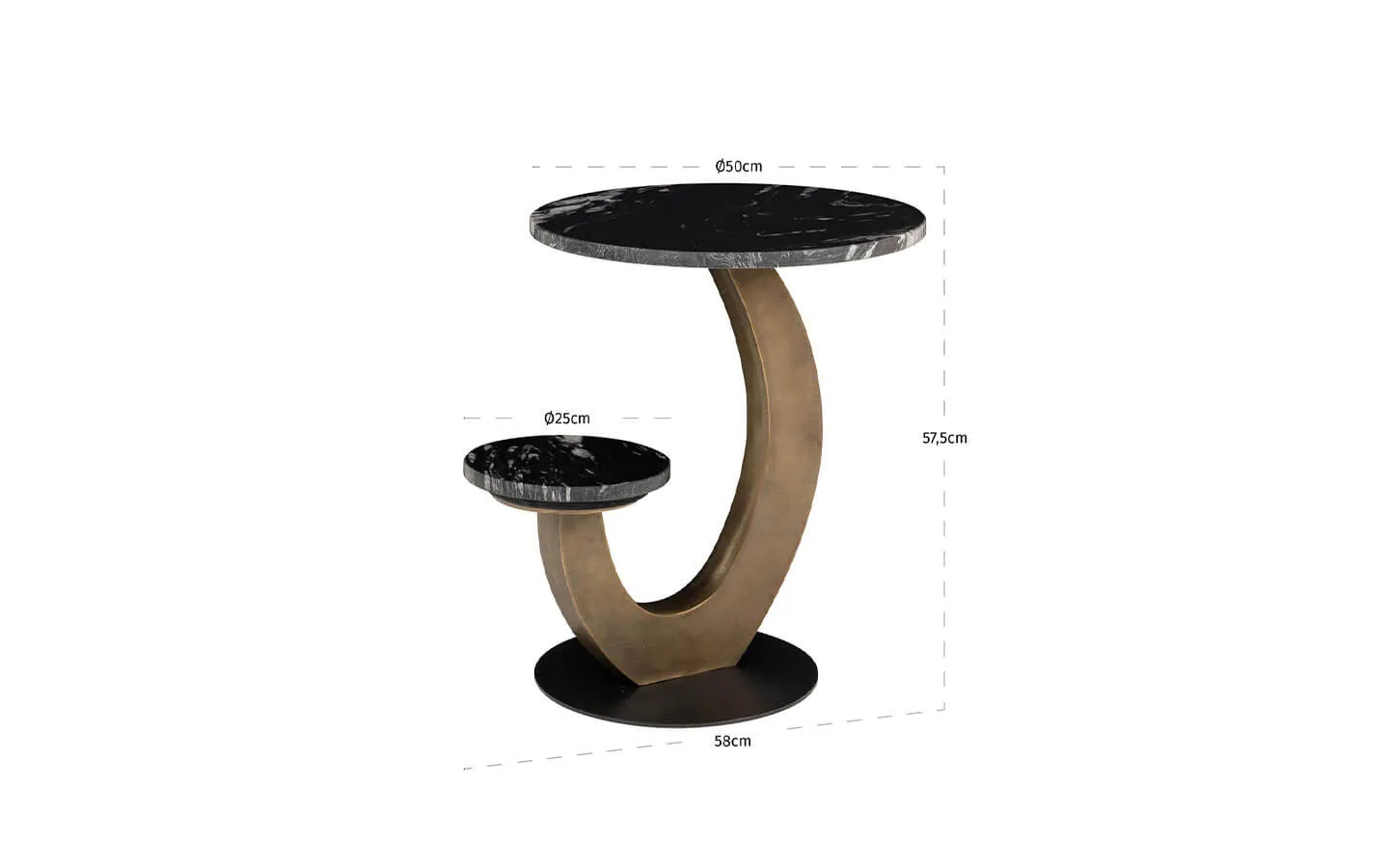 Помощна маса TIBBY Richmond Interiors - 7 - Stolbg.com