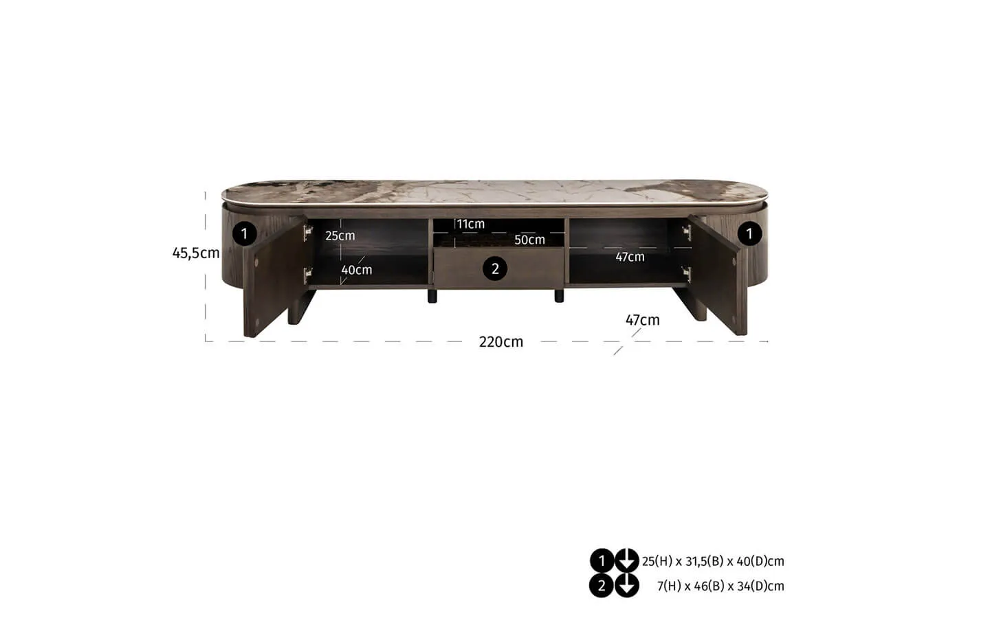 ТВ шкаф LANGFORD BROWN Richmond Interiors - 10 - Stolbg.com