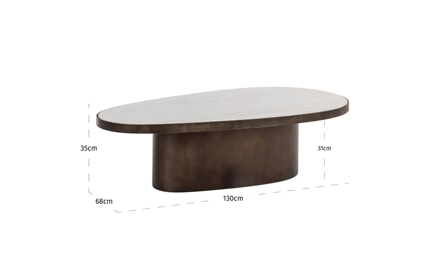Холна маса BILOXI BROWN Richmond Interiors - 6 - Stolbg.com