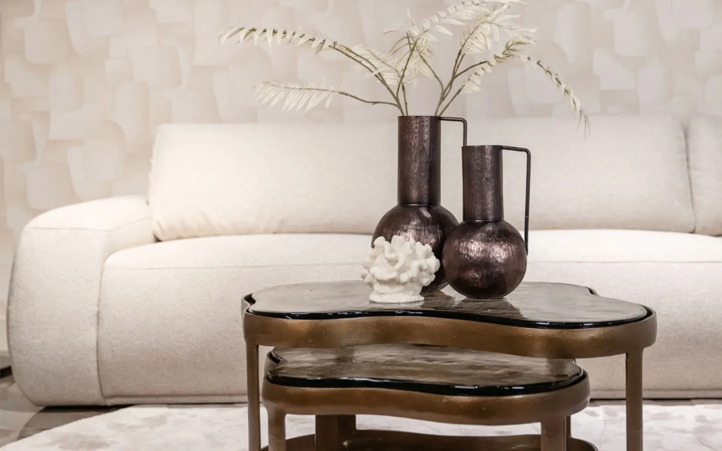 Холна маса FAIRFIELD BRASS ANTIQUE, Сет от 2 Richmond - 11 - stolbg.com