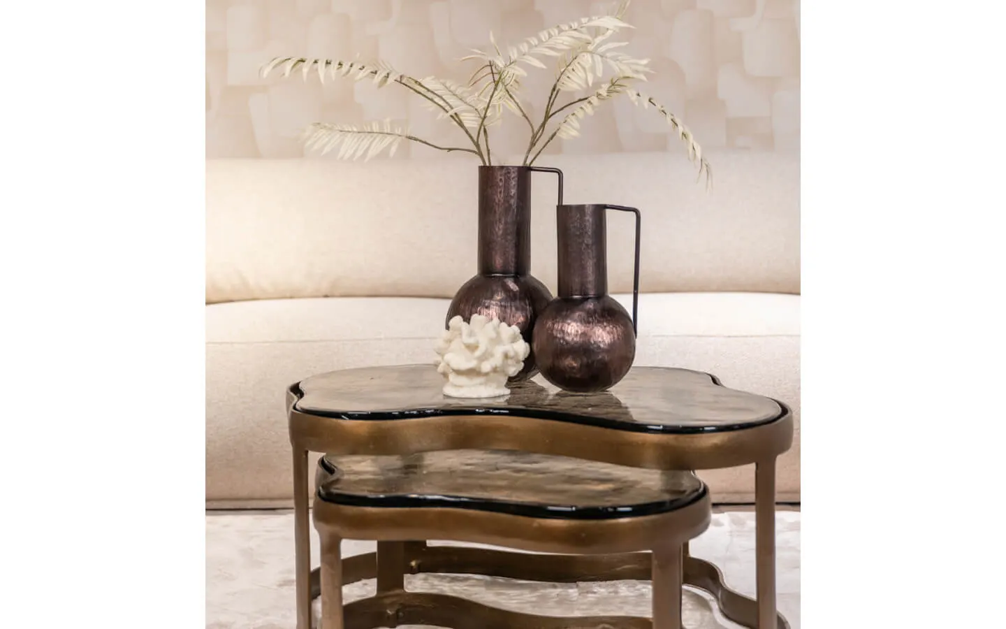 Холна маса FAIRFIELD BRASS ANTIQUE, Сет от 2 Richmond - 8 - stolbg.com
