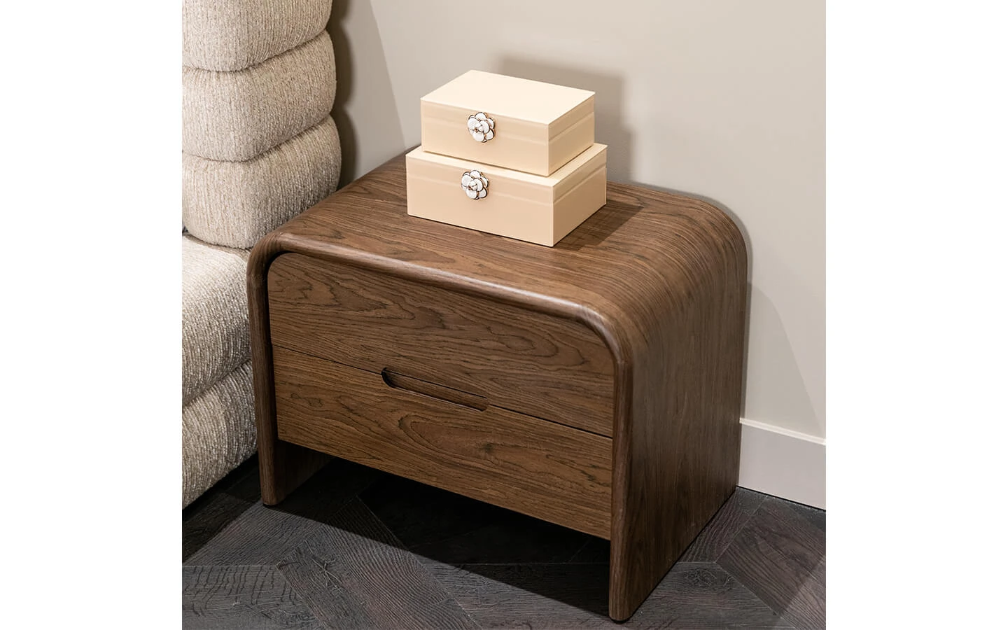 Нощно шкафче BEDFORD BROWN 2 DRAWERS Richmond - 8 - stolbg.com