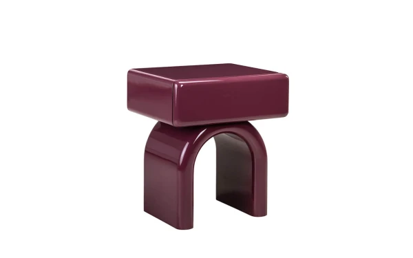 Нощно шкафче BENNET BURGUNDY 1 DRAWER Richmond - 1 - stolbg.com