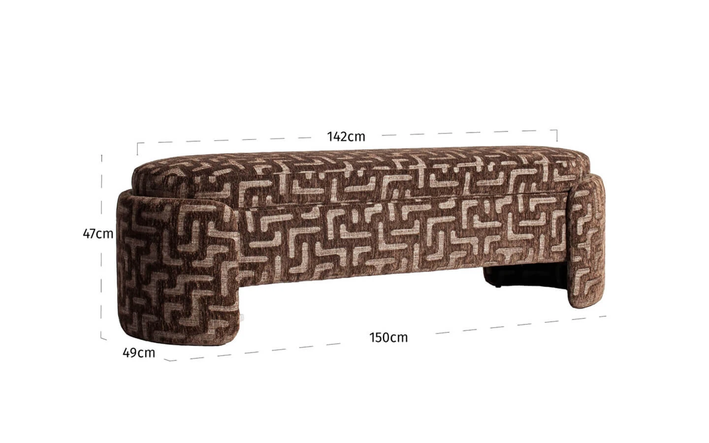 Пейка CUPID BROWN LABYRINTH WITH STORAGE Richmond - 4 - stolbg.com