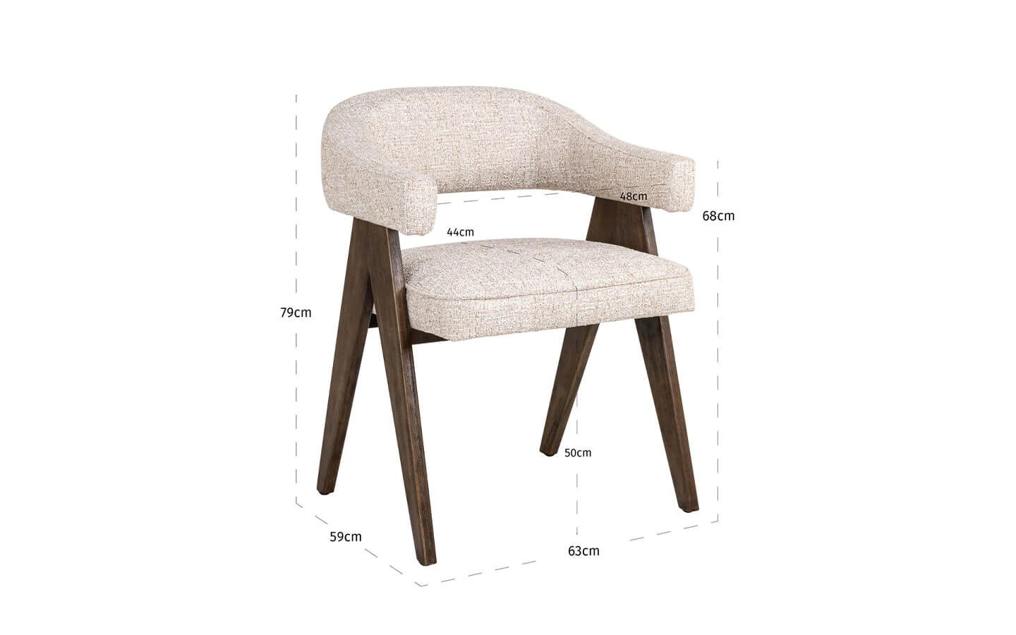 Стол MORI CREAM TWEED Richmond - 12 - stolbg.com