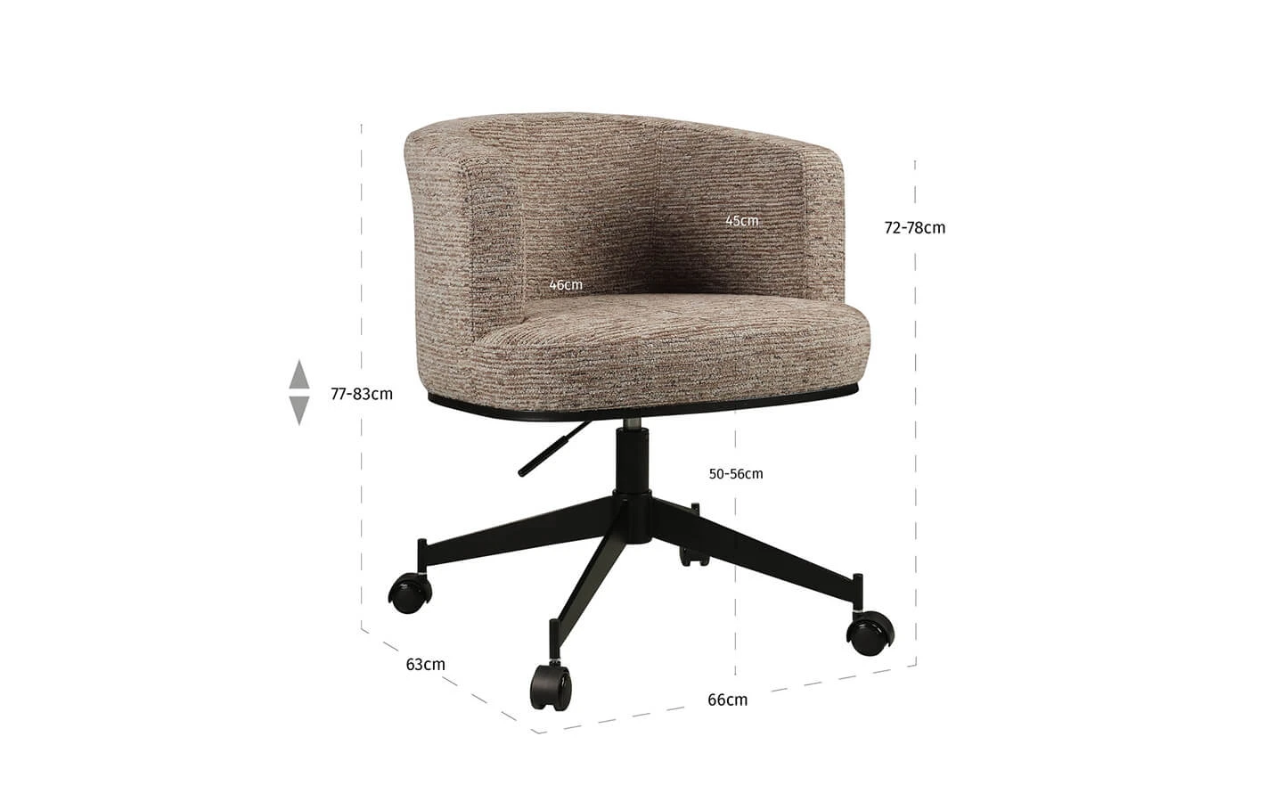 Стол ROCHENNE MOCCA LINEAR SWIVEL ON WHEELS Richmond - 8 - stolbg.com