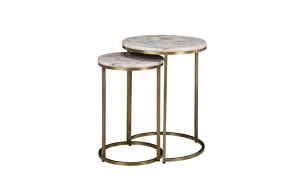 Помощна маса BOTTEGA BLUSH BEIGE, Сет от 2 Richmond - 1 - stolbg.com