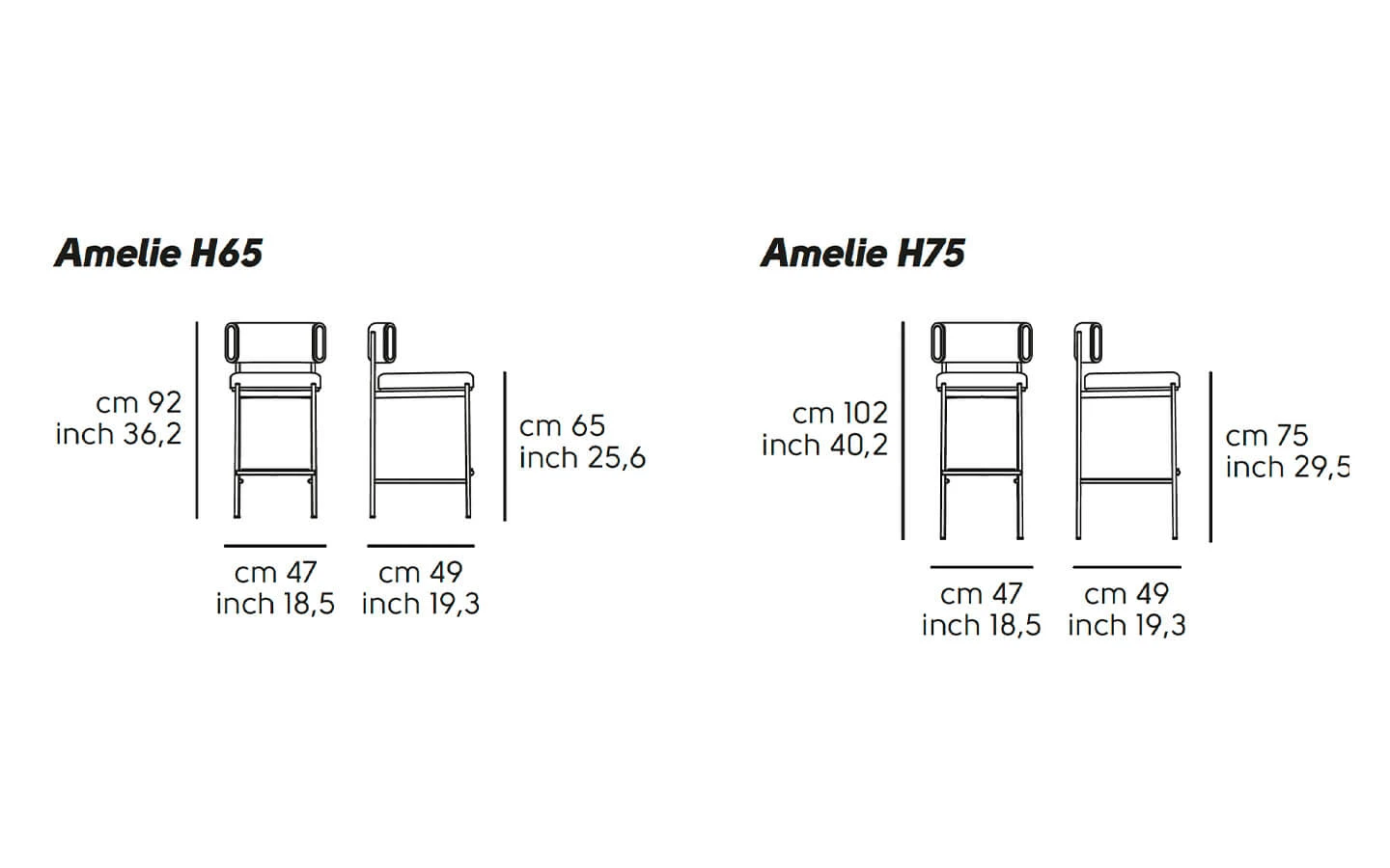 Бар стол AMELIE M TS Midj - 4 - stolbg.com