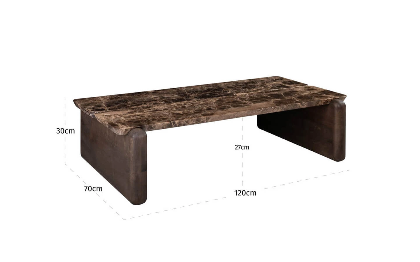 Холна маса LAGRASSE DARK BROWN Richmond - 6 - stolbg.com