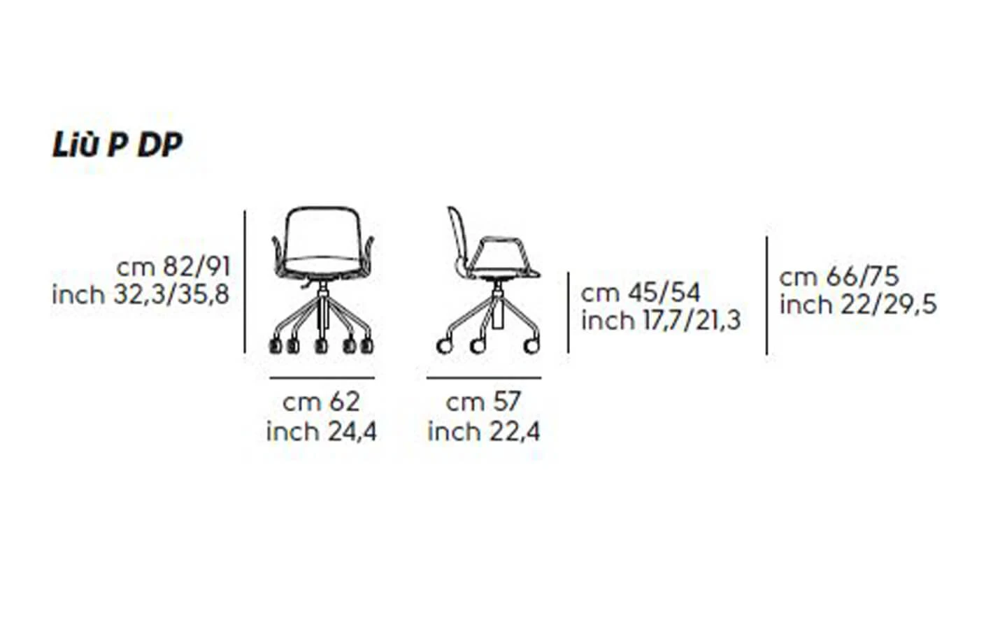 Офис стол LIU DP Midj - 4 - stolbg.com