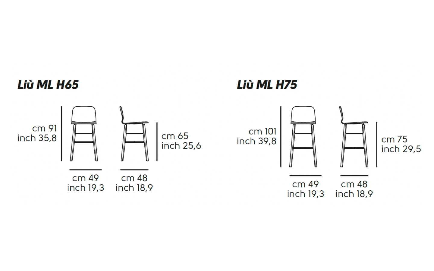 Бар стол LIU ML Midj - 6 - stolbg.com