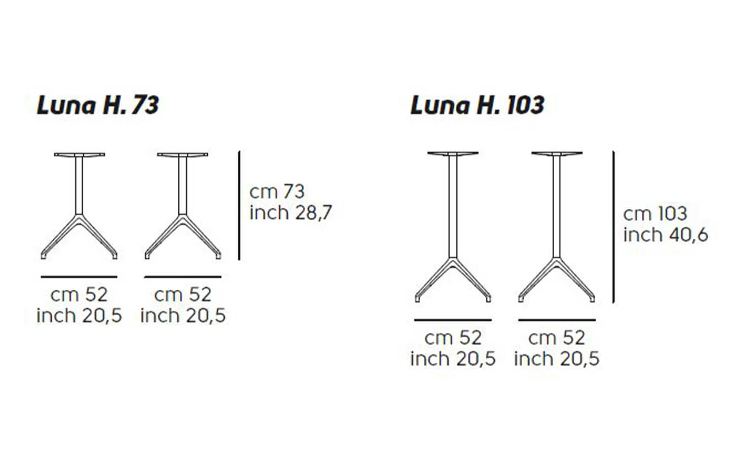 Бар/бистро маса LUNA Midj - 3 - stolbg.com