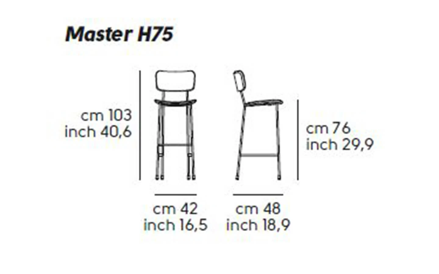 Бар стол MASTER Midj - 8 - stolbg.com